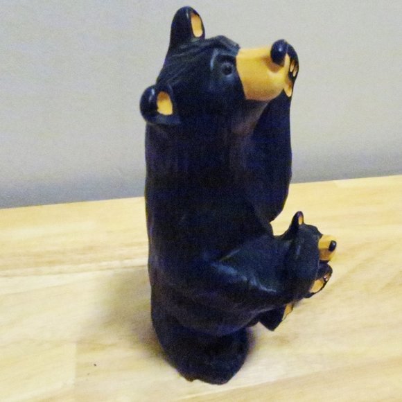 Bearfoots Bears Jeff Fleming Bic & Cubbie Card Pen Holder Resin Figurine Big Sky - Picture 3 of 14